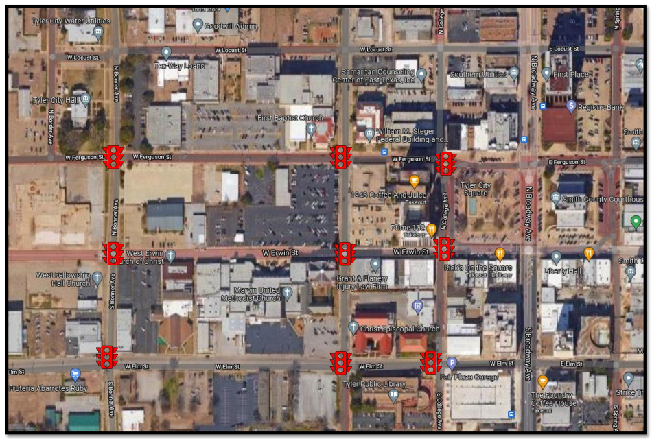Downtown Flashing Lights Map