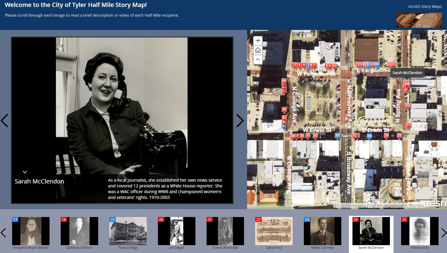 Historical photos and map