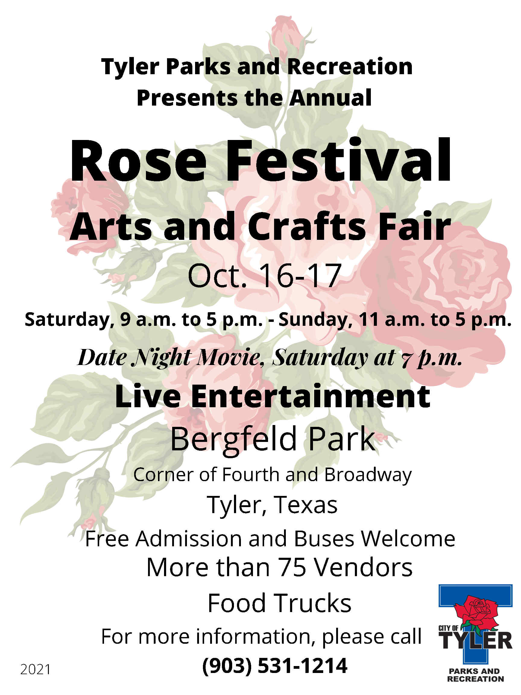 2021 Rose Festival Arts and Crafts Fair Flyer
